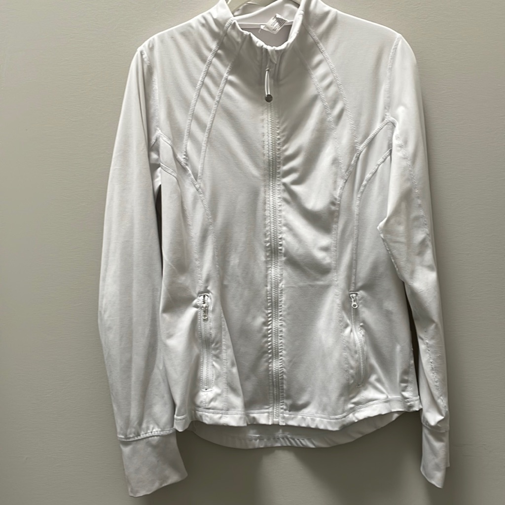 90 Degrees Brand White Zip Up Jacket